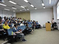 Ms. Lavender Cheung, Director of Communications and Public Relations gives a lecture at the Summer Institute